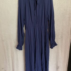89th & Madison Long Sleeve Navy Dress